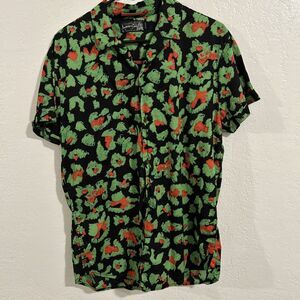 Scotch & Soda Shirt Printed In Green And Orange. TOXIC FEVER Large